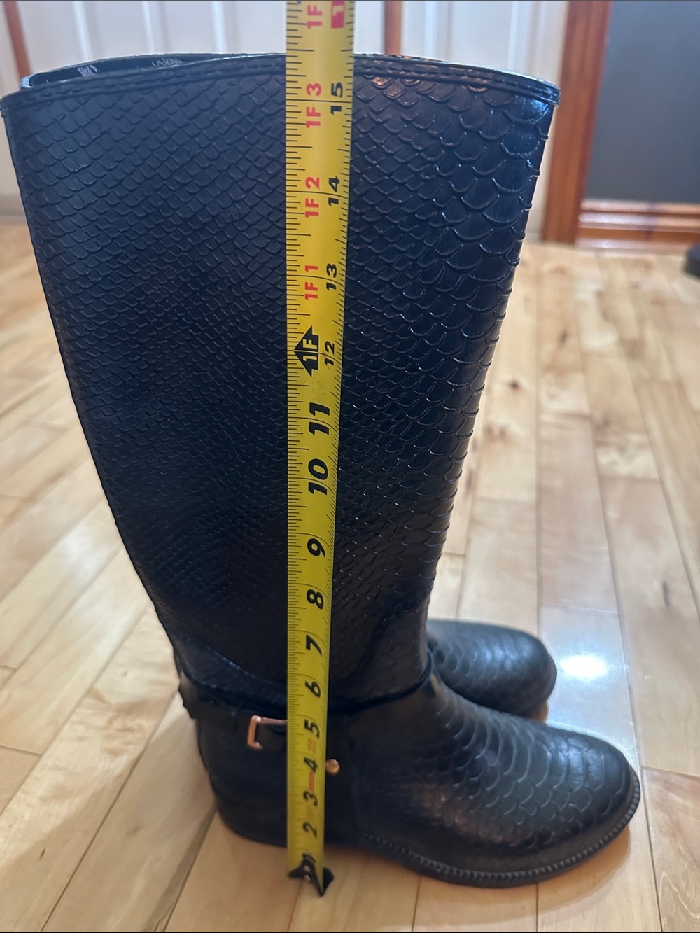 Ted Baker Crocodile Textured Rubber Rain Boots - Picture 9 of 11